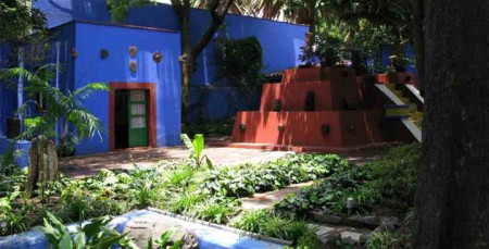 Vista interior del patio del Museo Casa Estudio Diego Rivera